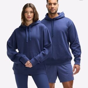 NEW with Tags Peloton Soft Navy Blue Fleece Buenas Vibras Hoodie (Medium)